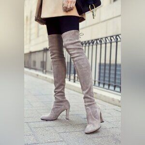 Women’s Stuart Weitzman Suede Tan Above-knee Boots Shoes 8M
